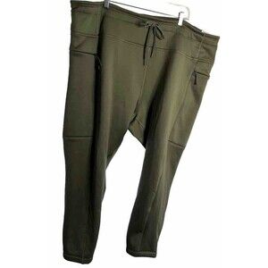 4X Ultracoze Green Woman Leggings High-Rise Go-Dry Cozy-lined Breathable